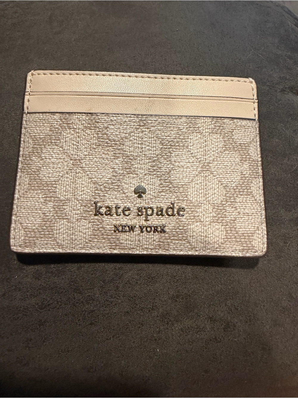 kate spade Cream & Beige Signature Card Holder